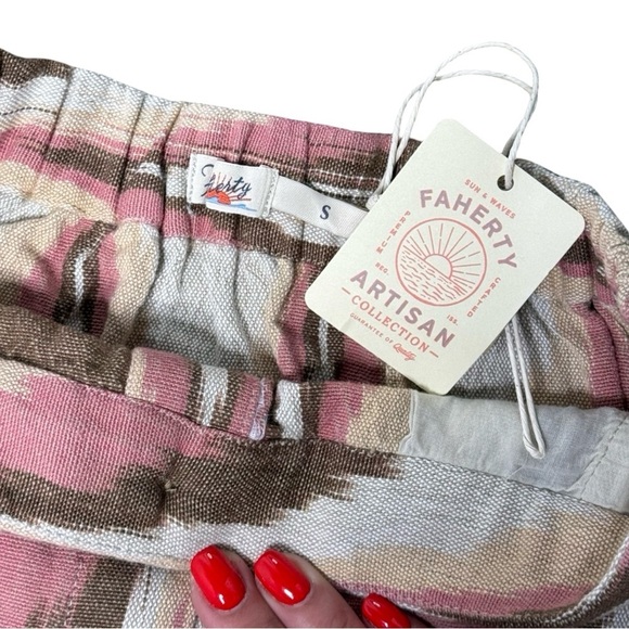 NWT Faherty Whitley Skirt Small Desert Ikat Artisan Midi Pockets Boho Style - Picture 6 of 10